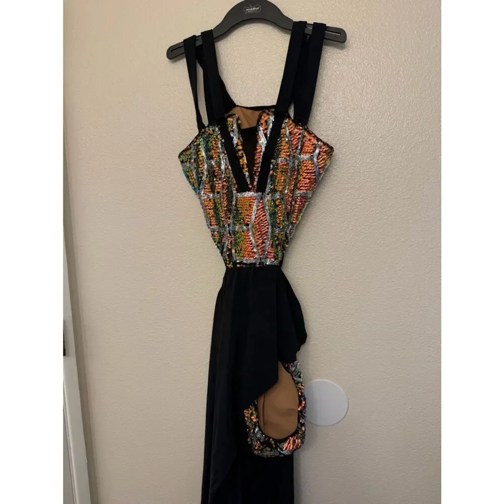 Tenth House solo Dance costume black maxi dress HEMISPHERE TH25277 XLA adult
